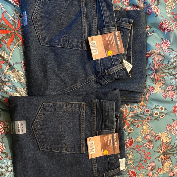 Carhartt Dark Blue Relaxed Fit Jeans - Picture 2 of 2